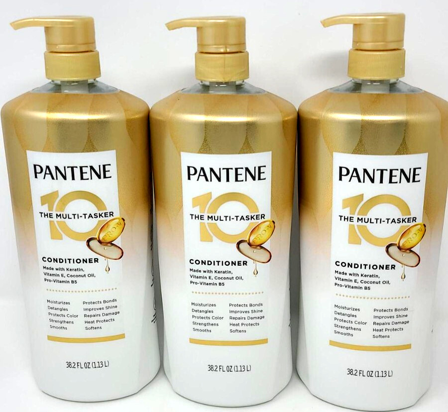 3x Pantene Multi-Tasker 10 Conditioner +Keratin Coconut oil/Pro-Vit B5 38.2oz