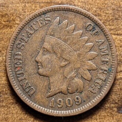 1909 Indian Head Cent Penny Very Fine VF