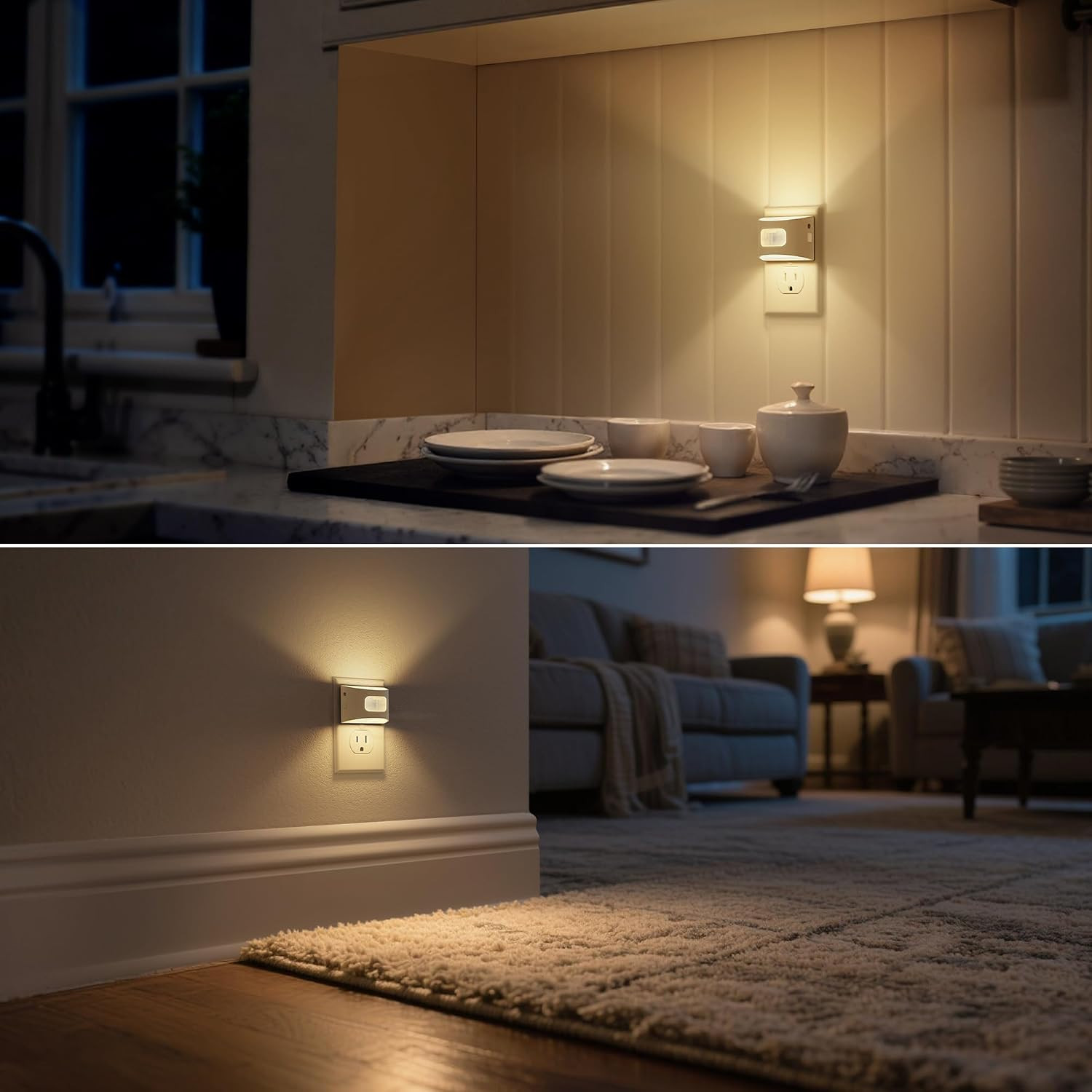 LED Night Light[2 Pack], Night Lights Plug into Wall, 3 Mode Motion Sensor Ni...