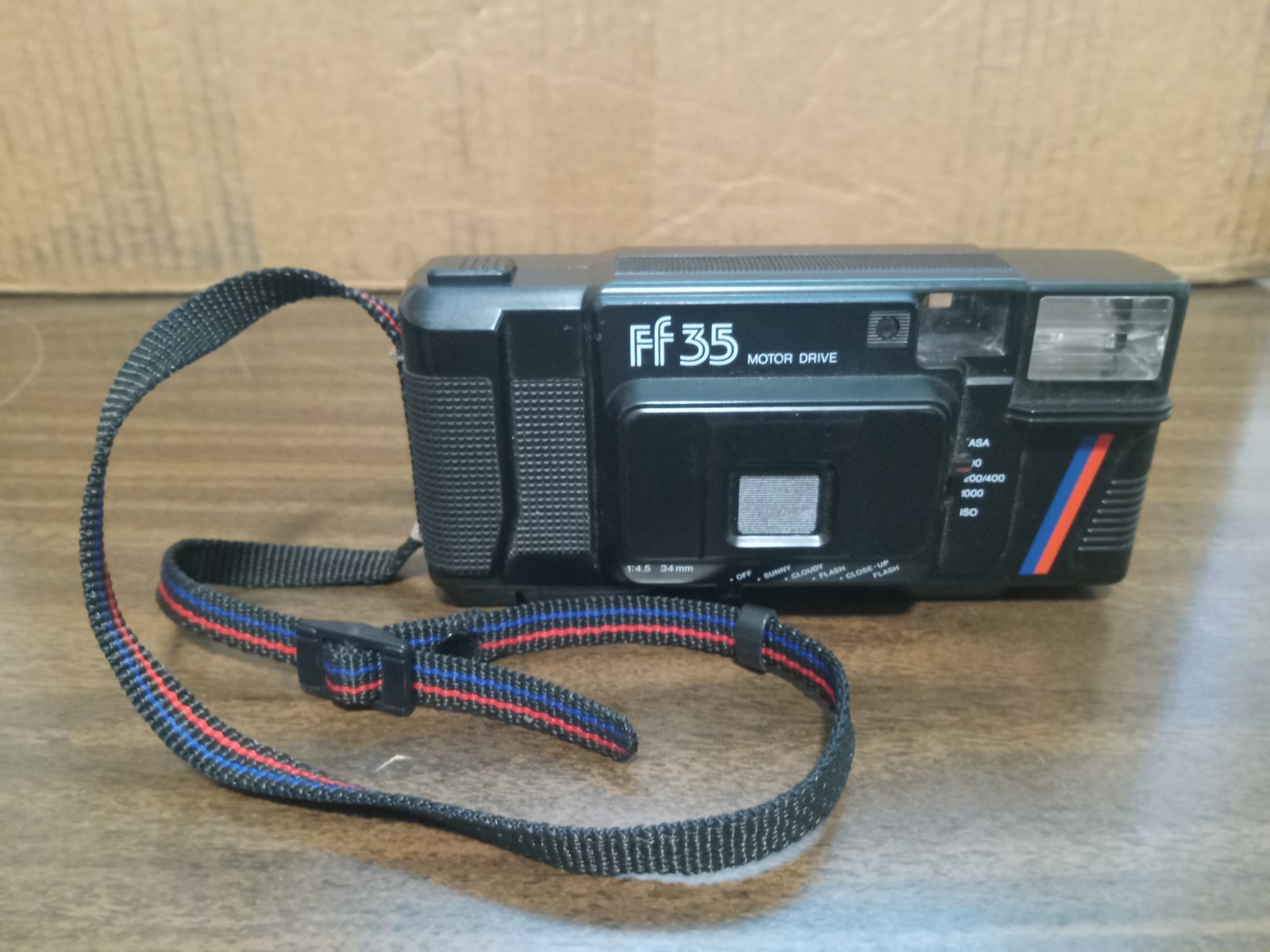 Vintage Sears 35mm Film Camera Point & Shoot Ff35 Motor Drive w/ Flash Tested