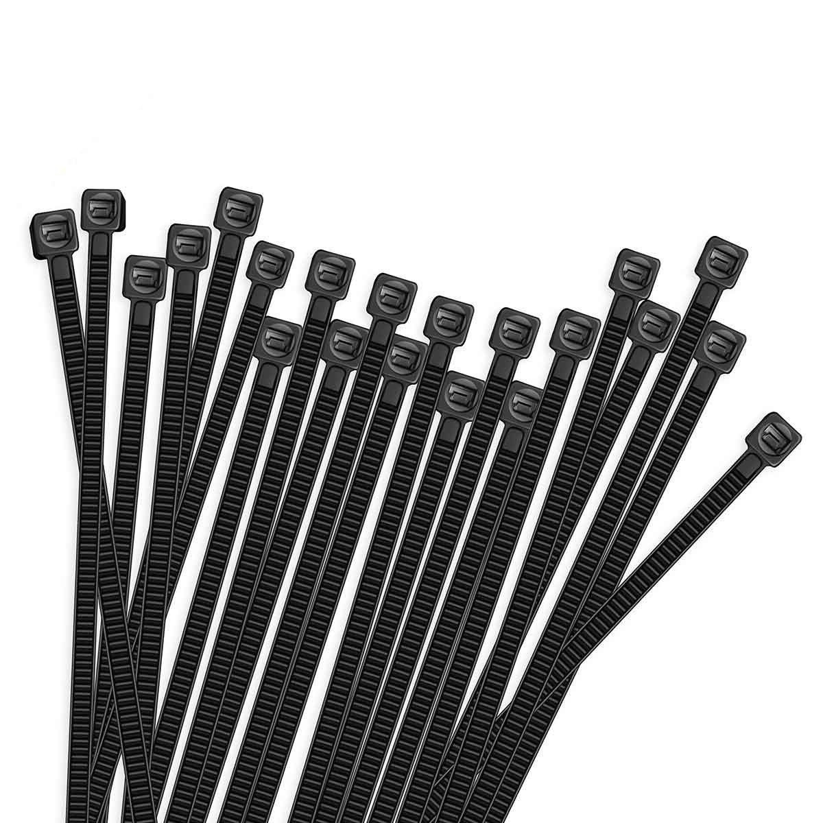 100PCS Cable Zip Ties 8in 50lb Heavy Duty Nylon Black