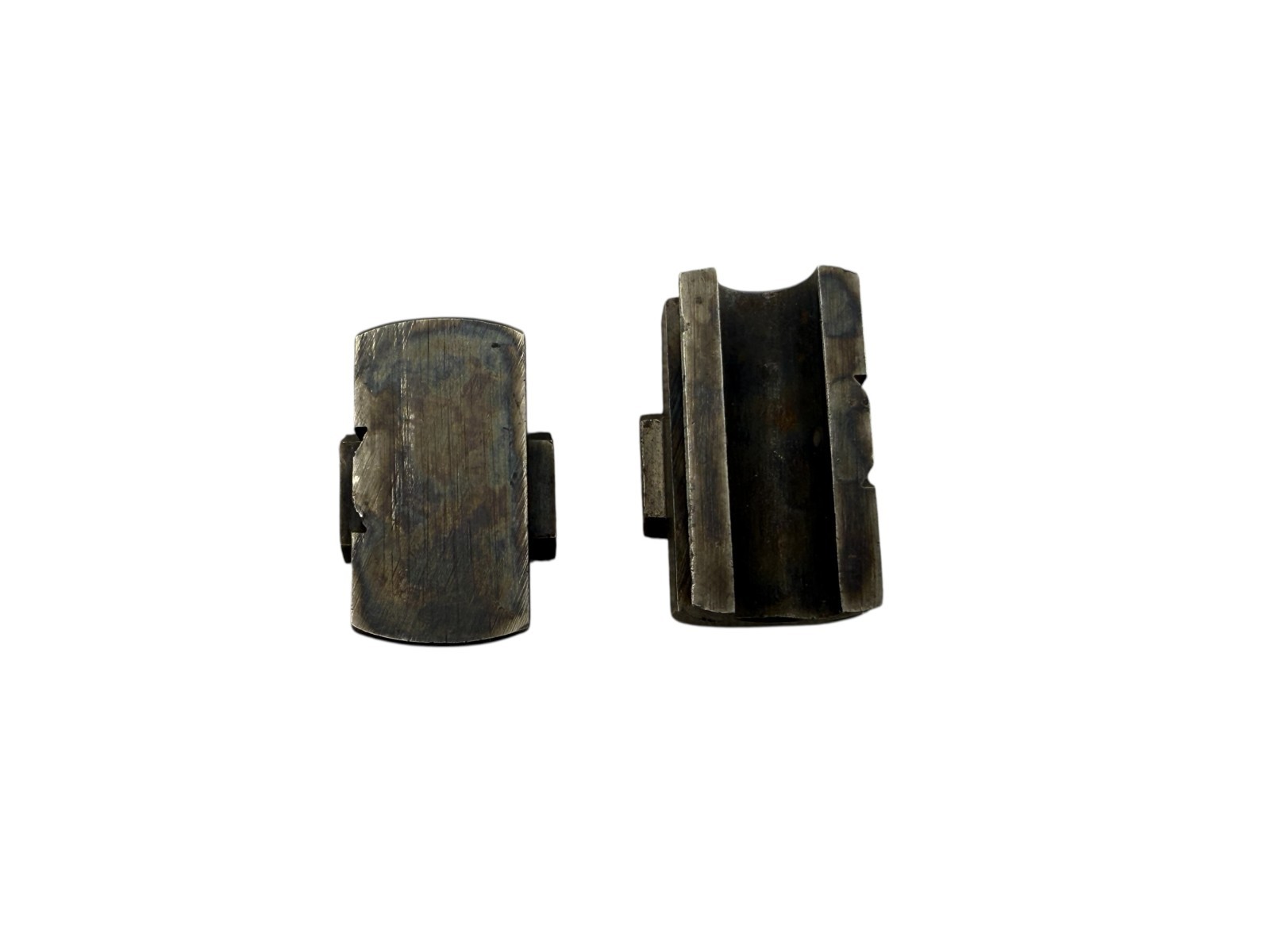 Vintage Front AND BACK Sight Base Block Stamped KK-CASE COLORED