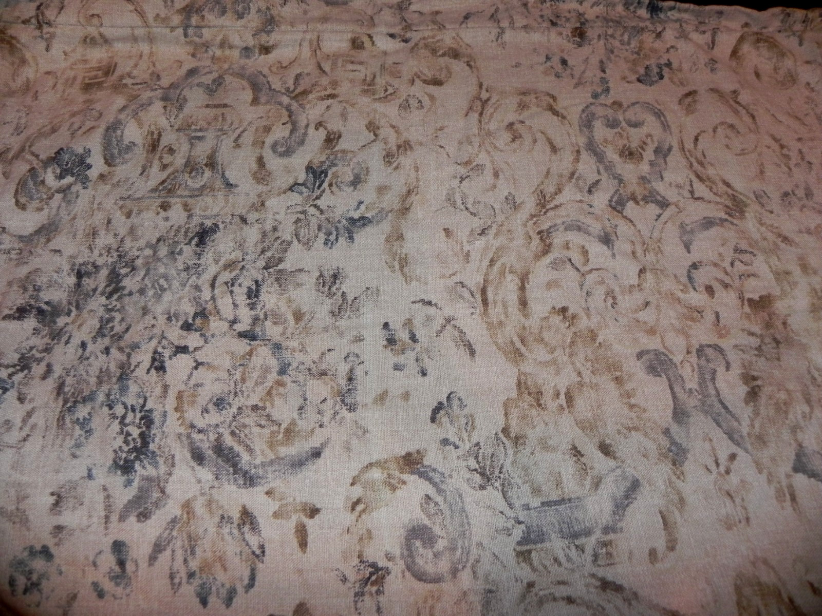 RALPH LAUREN CORSA CAMPANIA FLORAL SCROLL VASE BLUE TAN GREEN KING PILLOW SHAM