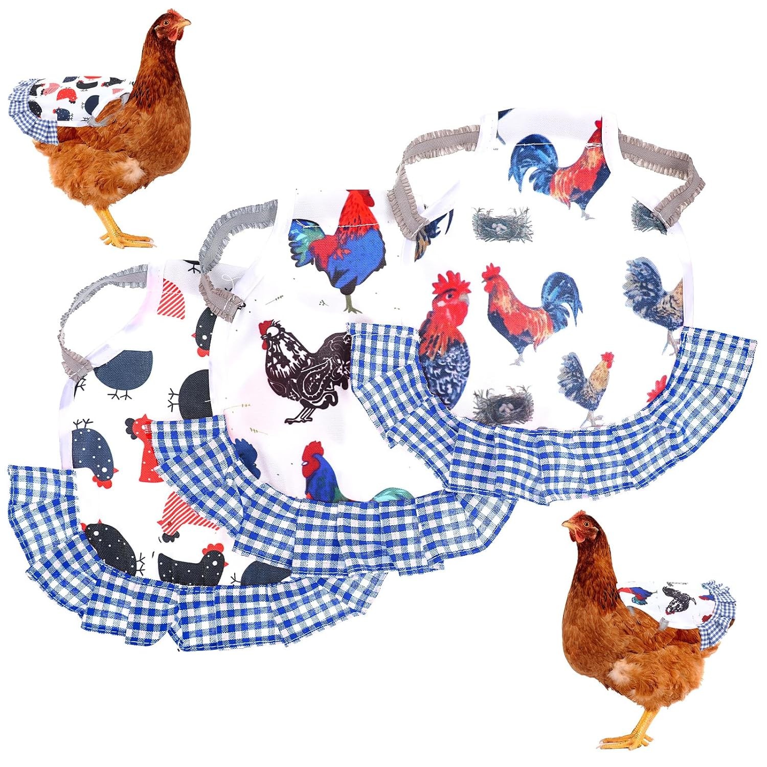 Waterproof Elastic Chicken Aprons for Hens, Chicken Saddle Set, Waterproof