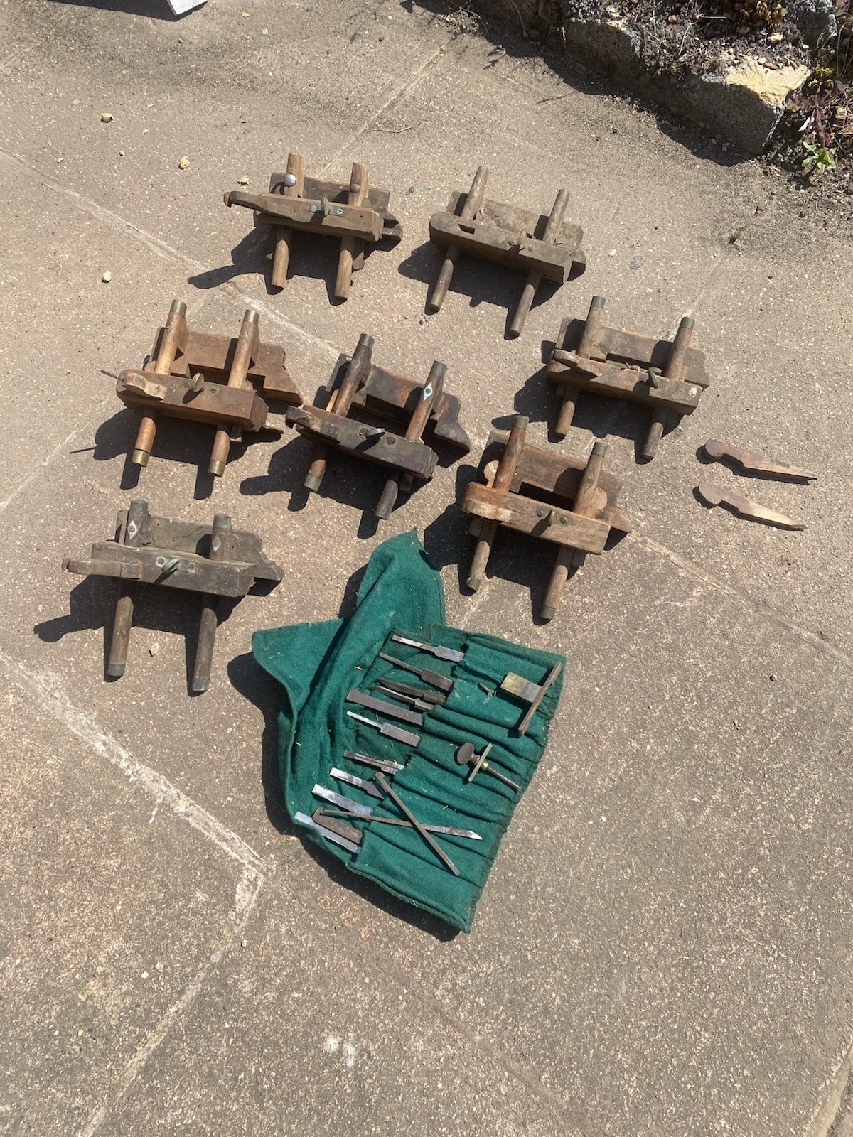 Joblot Of Plough Fillister Woodworking Planes And Irons.