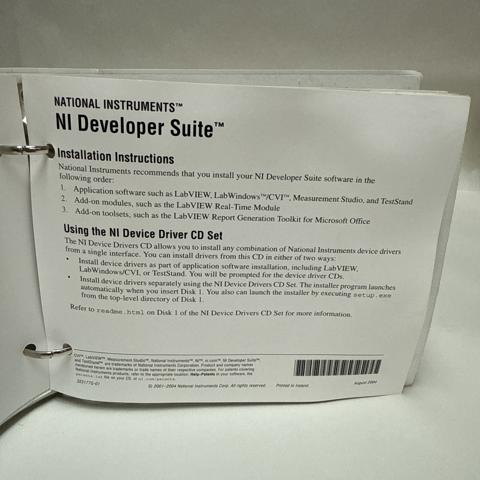 National Instruments Developer Suite 2004 12 CD bundle + Additions