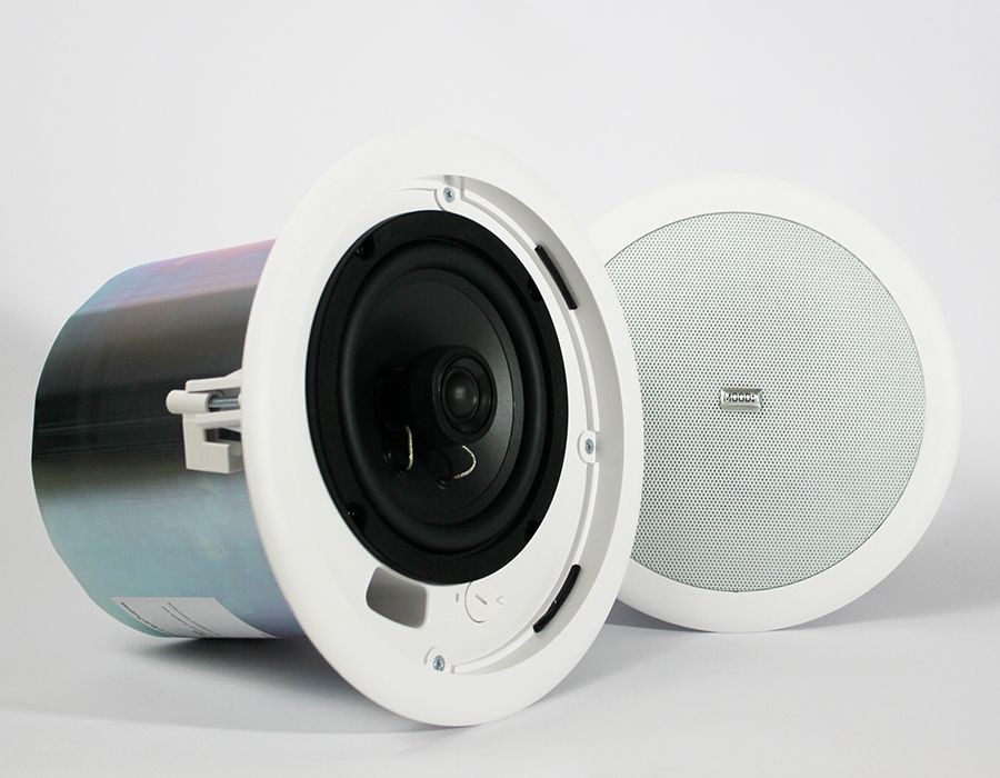 1 Pair MOOD CM1525R XDA5221T Commercial White Wall & Ceiling Speakers 70v/8ohm