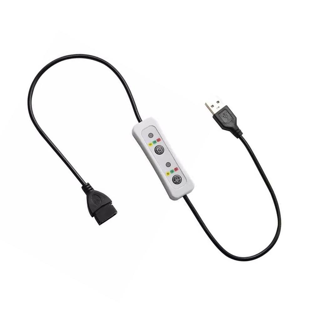 USB Timer Extension Cable for USB Fans Lamps Red Green Yellow Indicators