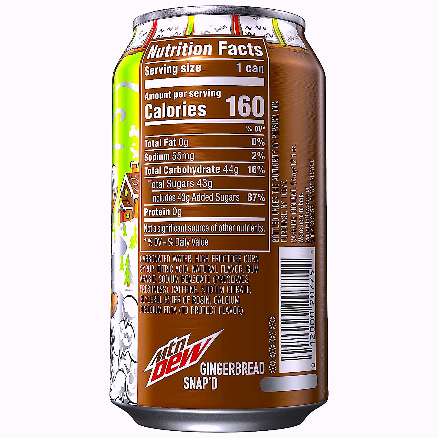 Limited Edition🗻Mountain Dew®🎄Gingerbread🍪Snap 12 oz.Single Servin
