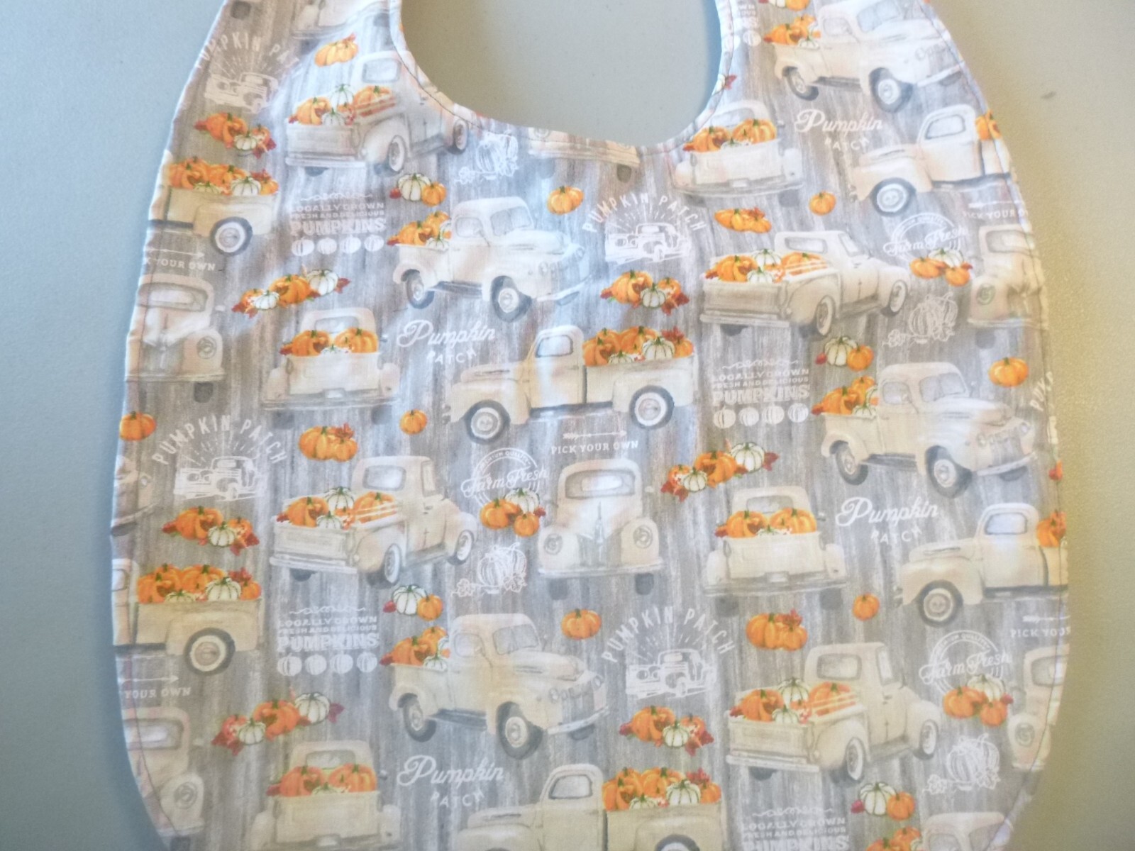 Adult Bib/Clothing Protector double thickness with Quilted Diamond Backing