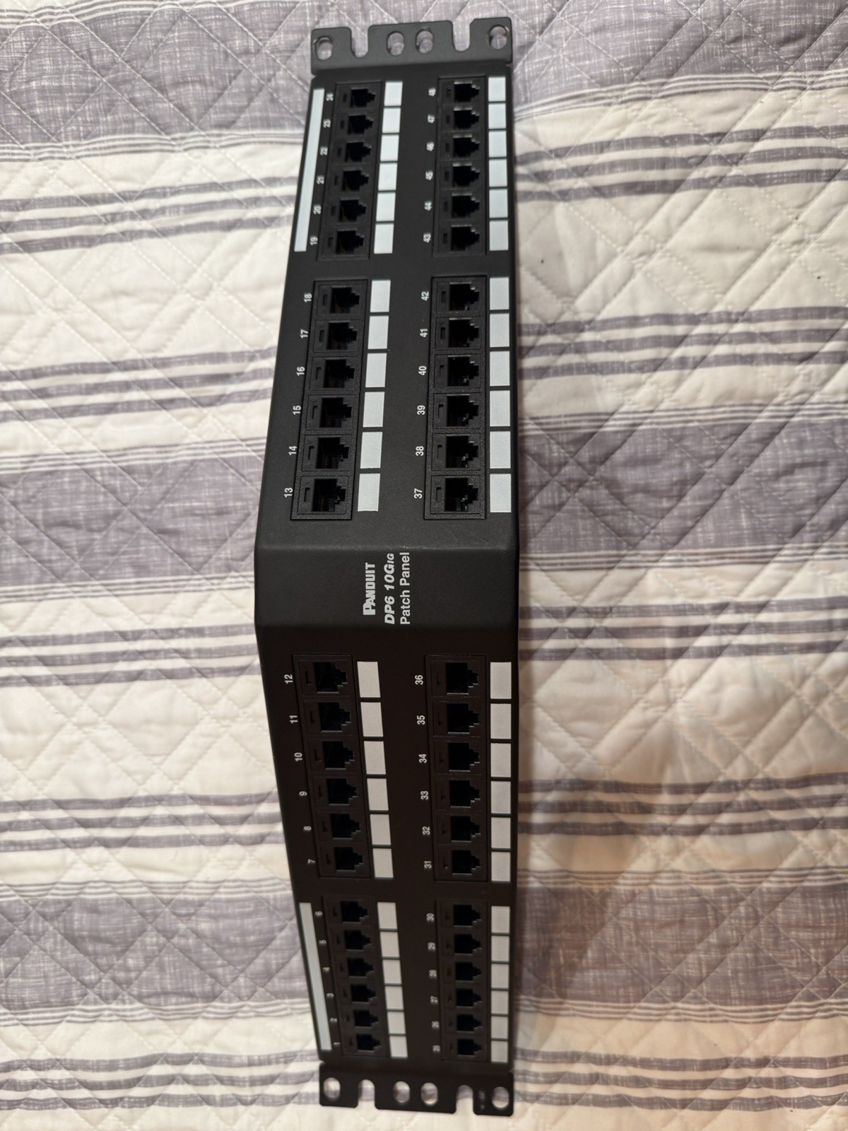 Panduit Cat6A 48 port angled patch panel (DPA486X88TGY)