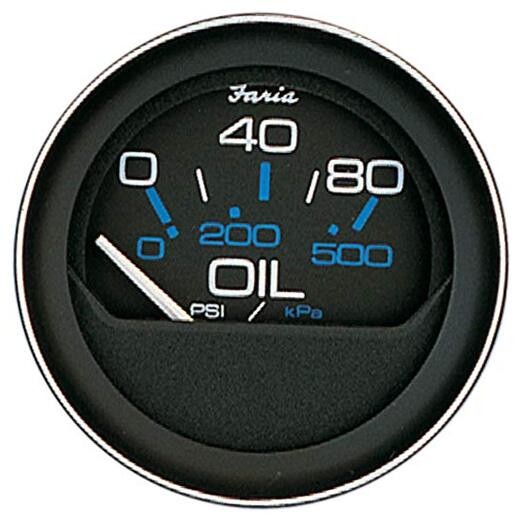 Beede Instruments  Beede 13002 Coral Oil Pressure Gauge (80 PSI) - 2"", Black