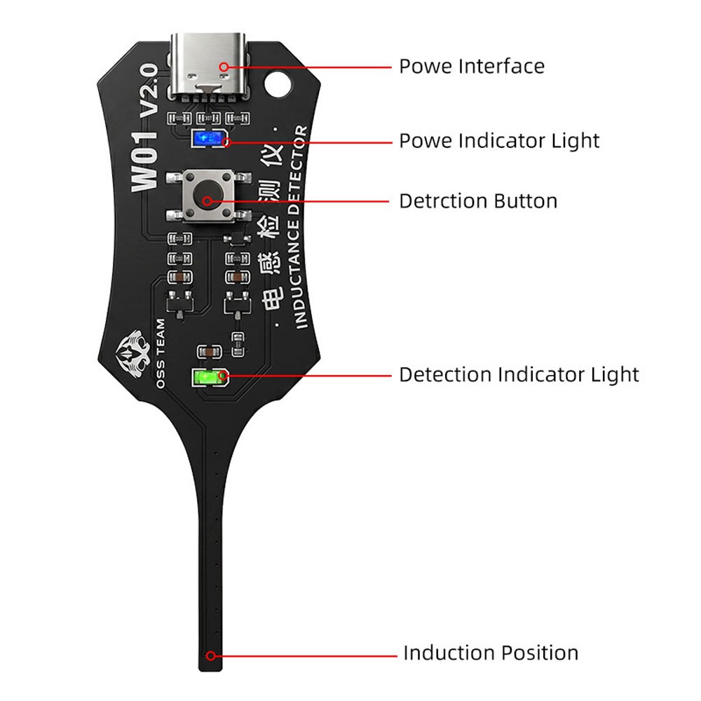 Precise Electromagnetic Tester For Circuit Maintenance W01 Inductor Detectors