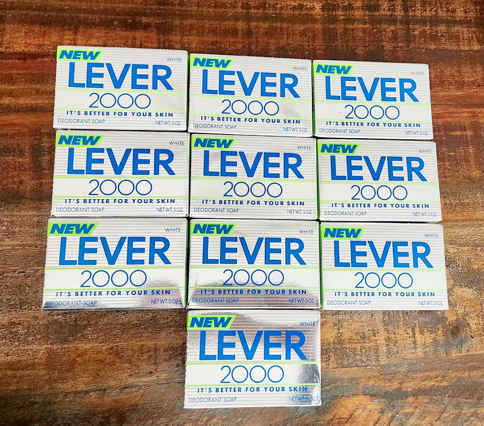 VTG Lever 2000 Deodorant Soap Silver Box Original Bath Bar 5oz Lot of 10 New!!