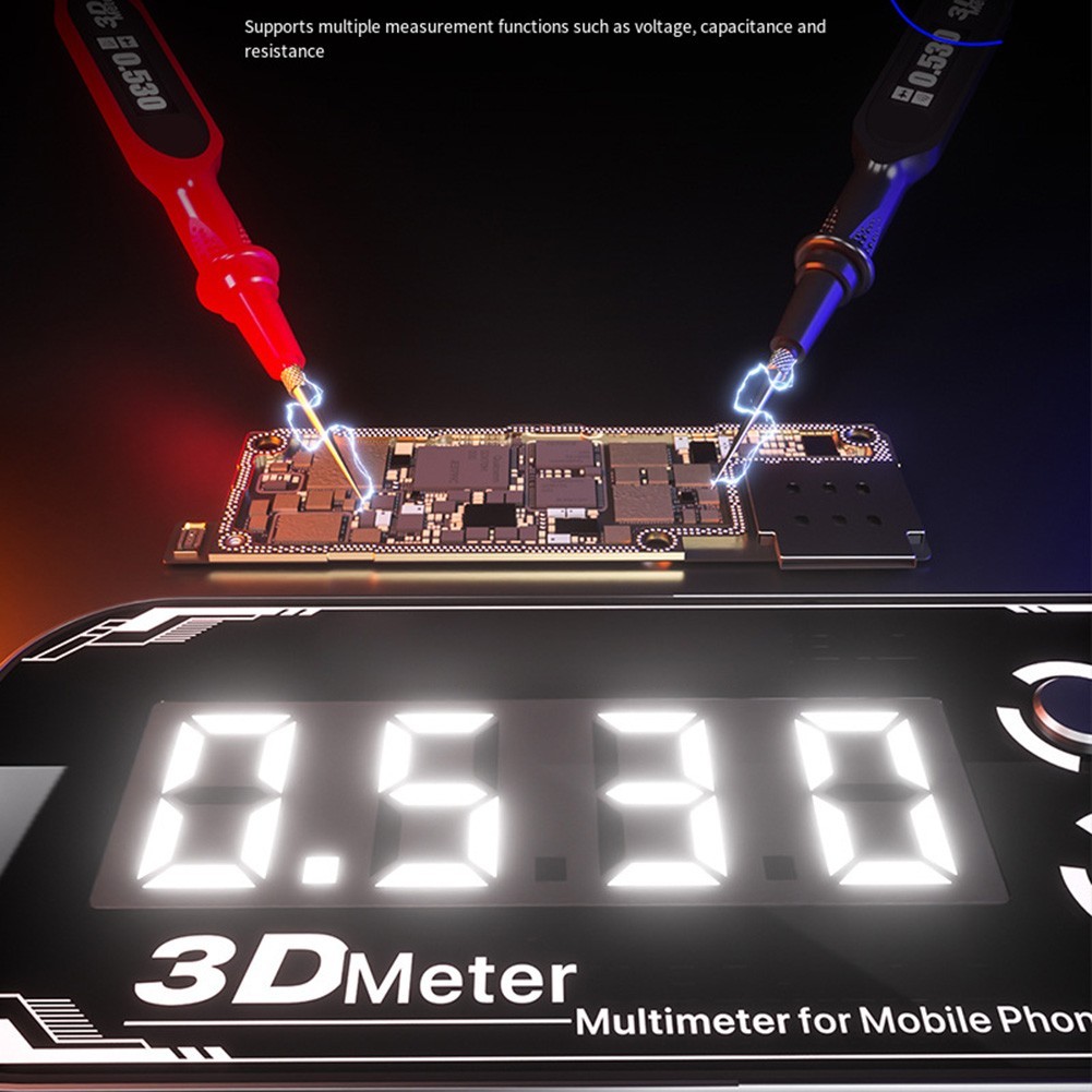 3D Meter Digital Multimeter with Triple Screen Display and 2000mAh