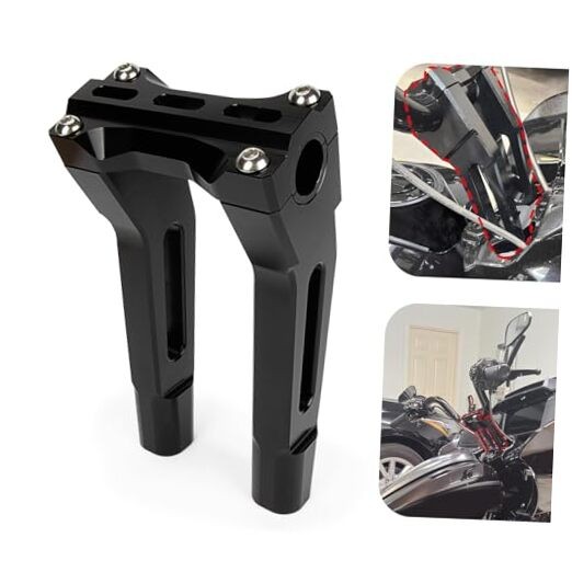 10" Height Motorcycle Handlebar Riser -  Motorcycle 1" Pull Back riser for