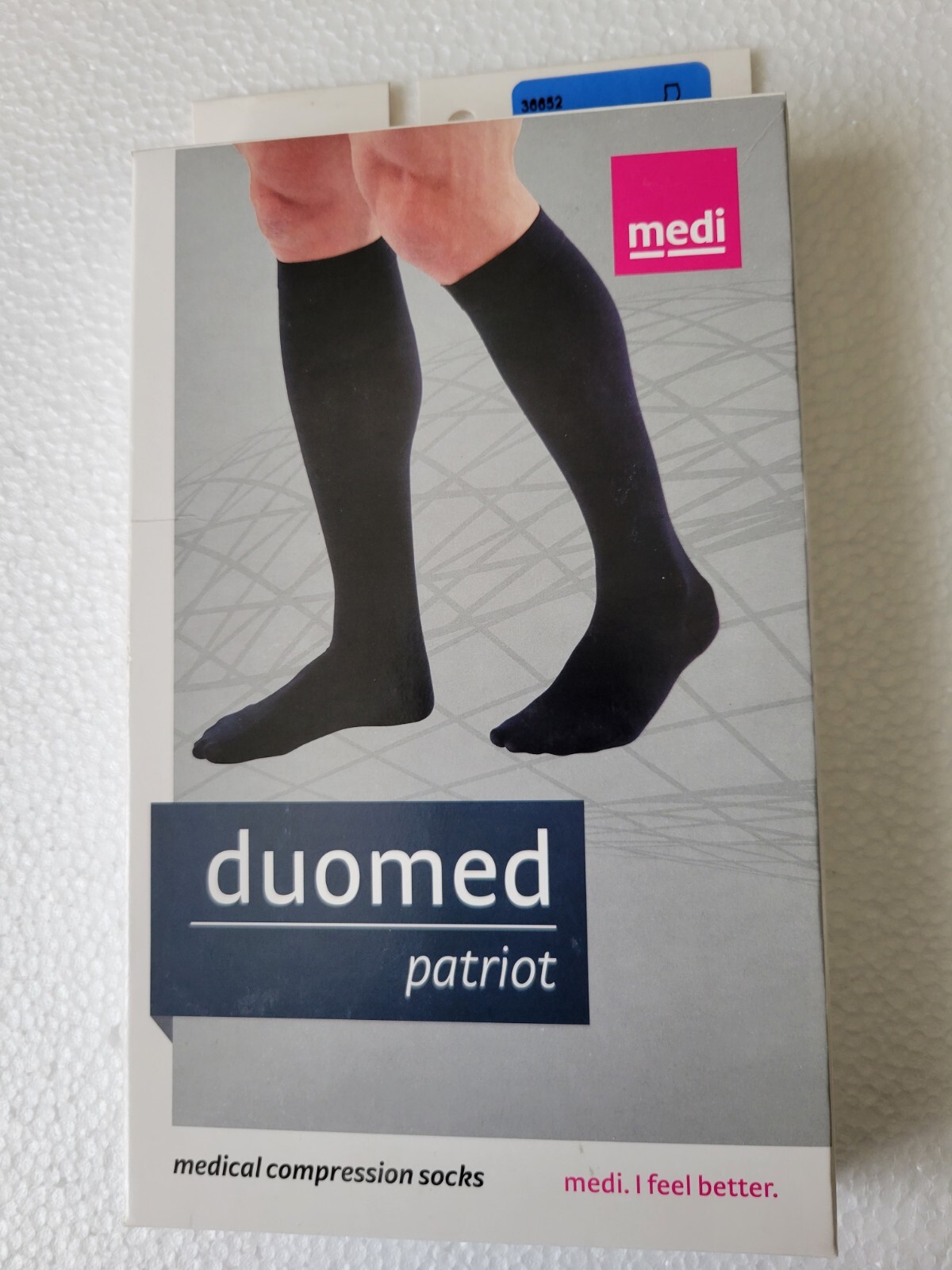 Duomed Patriot Medical 15-20 mmHg Compression Ribbed Socks Black Size M