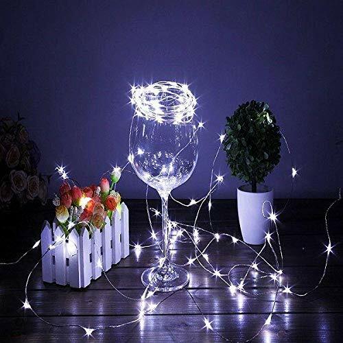 100 White LED Micro Fairy String Light, Waterproof Wire (33ft, AC Plug-In)