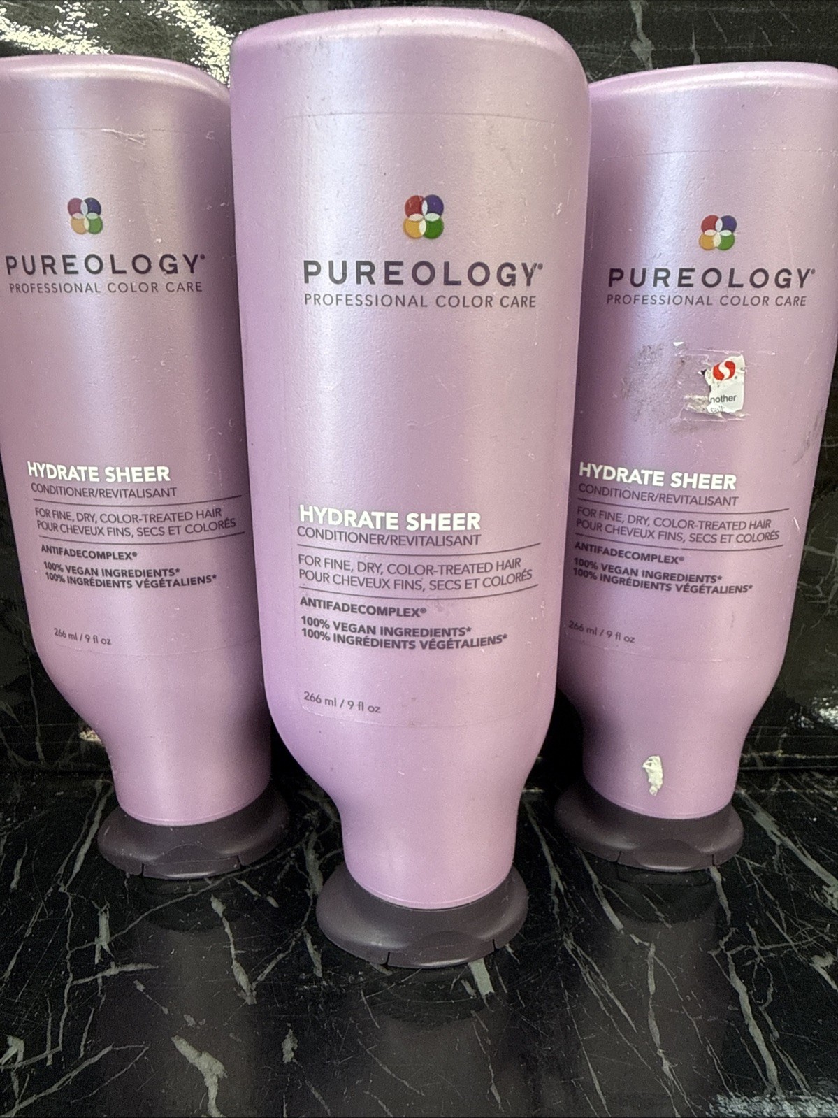 3x Pureology Hydrate Sheer Conditioner - 9 oz NEW