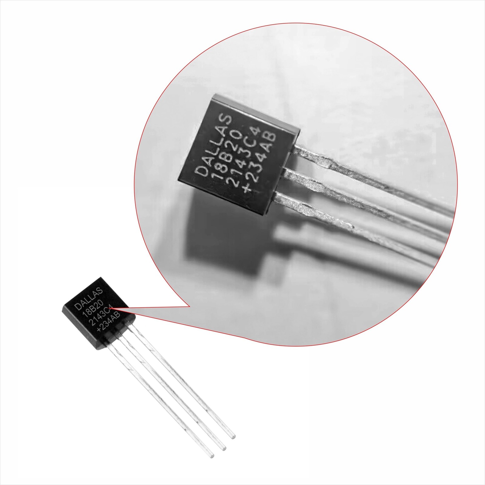 5X DS18B20 Programmable Resolution 1-Wire Interface Technology Single Bus Tem...