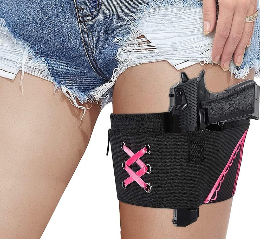 Tactical Women's Leg Thigh Gun Hols  ter for Revolver Pistol Mag Concealed Carry