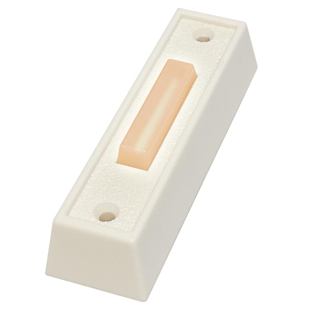 LED Lighted Doorbell Button Push Switch Wall Mounted For Chime Ring BLACK