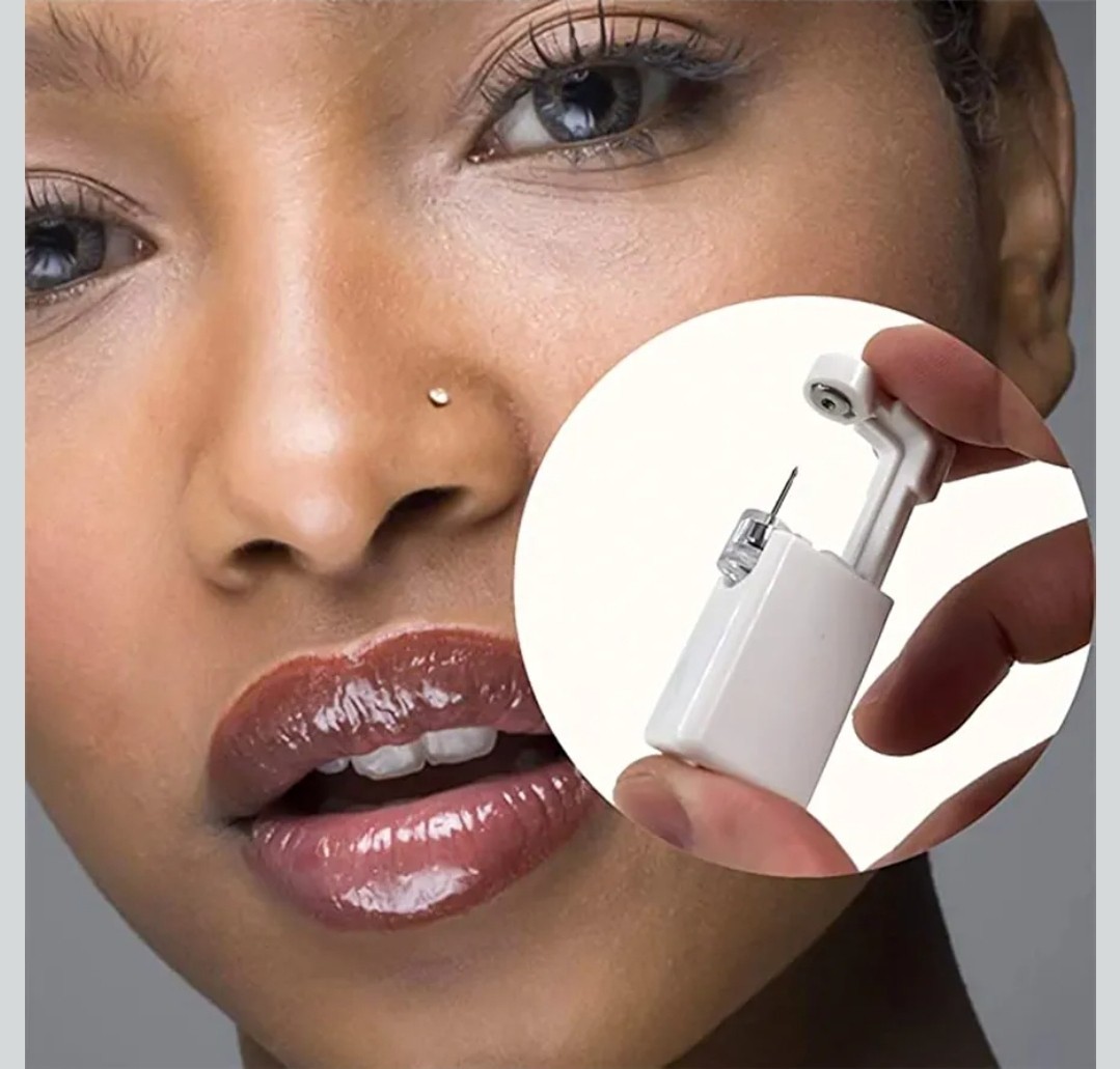Nose Piercing Gun - 2 Pack Self Nose Piercing Kit Unit Disposable Nose Piercing
