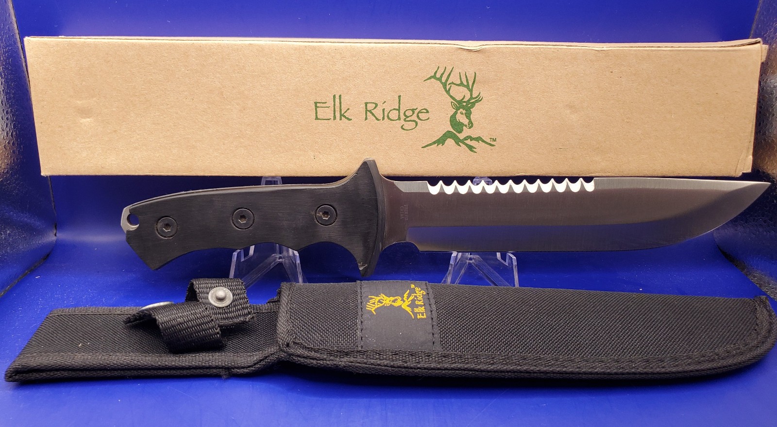 ELK RIDGE 12 1/2" SAW BACK HUNTING KNIFE ER-082