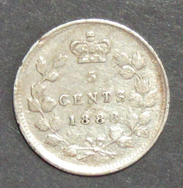 CANADA 1888 FIVE CENT PLEASING VF.