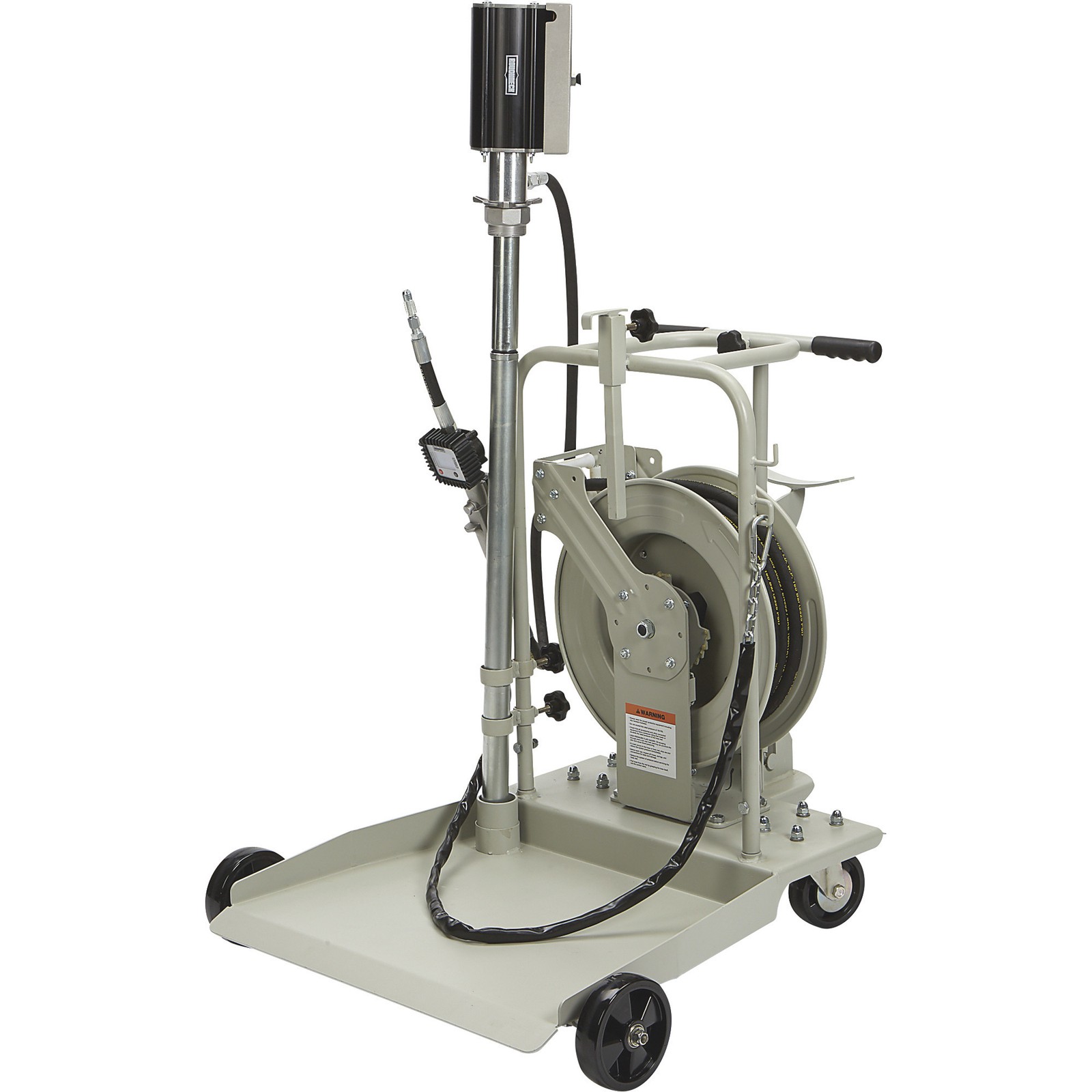 Roughneck Air-Operated Oil Pump Kit with Cart and Reel, 6.5:1 Ratio, 4.7 GPM,