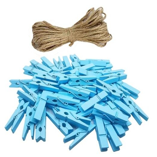 pcs Colored Wooden, Mini Clothespins for Photos, Small Clothes Pins for 100