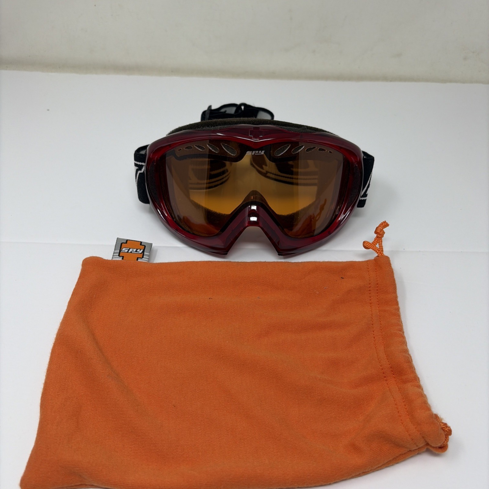Red Spy Ski & Snowboarding Winter Goggles ATV Off-road ATV Dirt Bikes Orange Bag