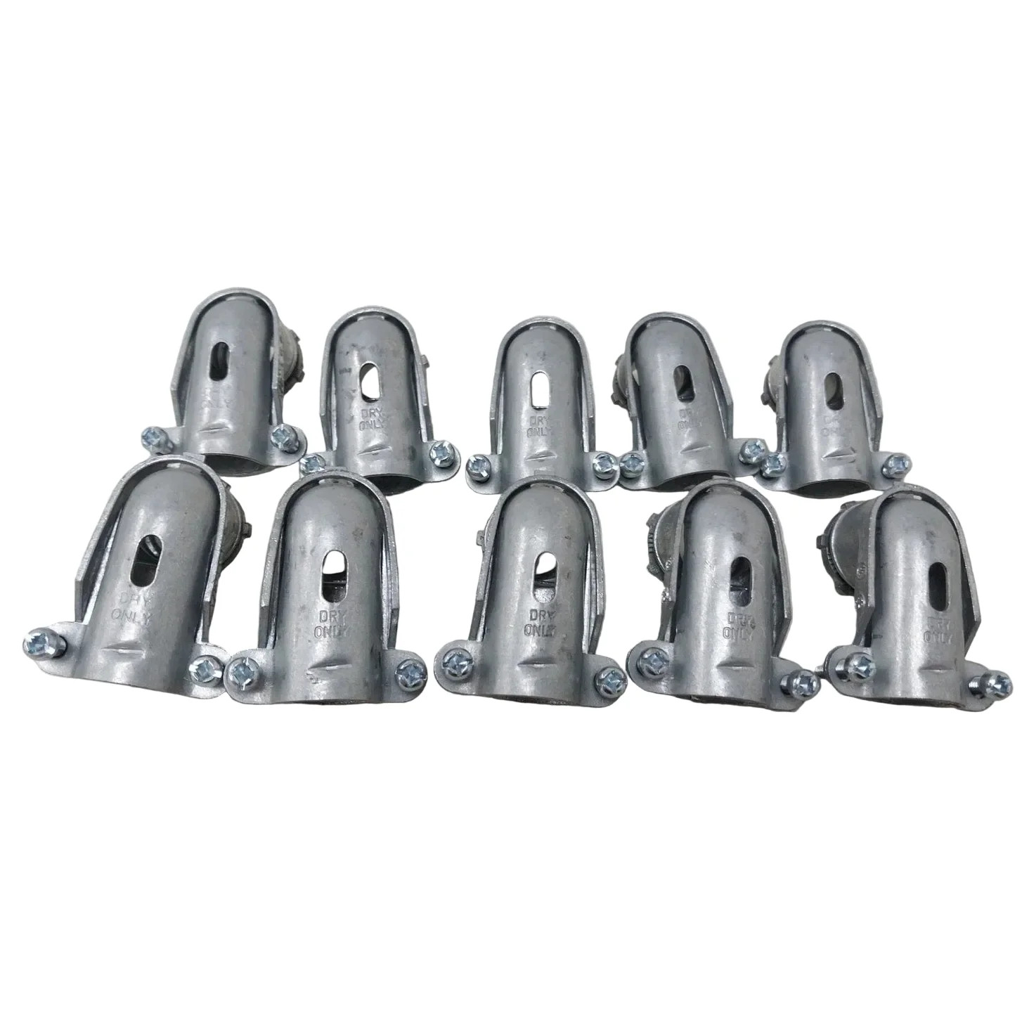 10 New 1/2" 90 Degree Angle Squeeze Type Flex Connectors - Open Box