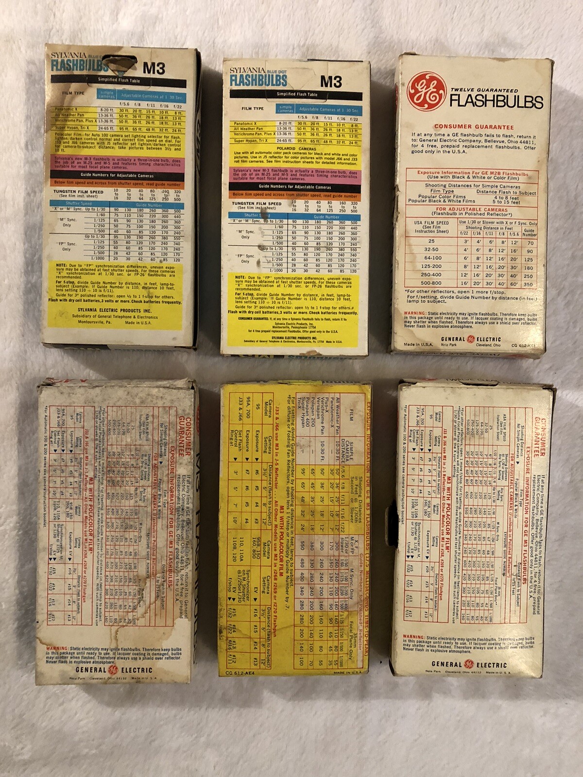 Vintage NOS M3 Flashbulbs Mixed LOT