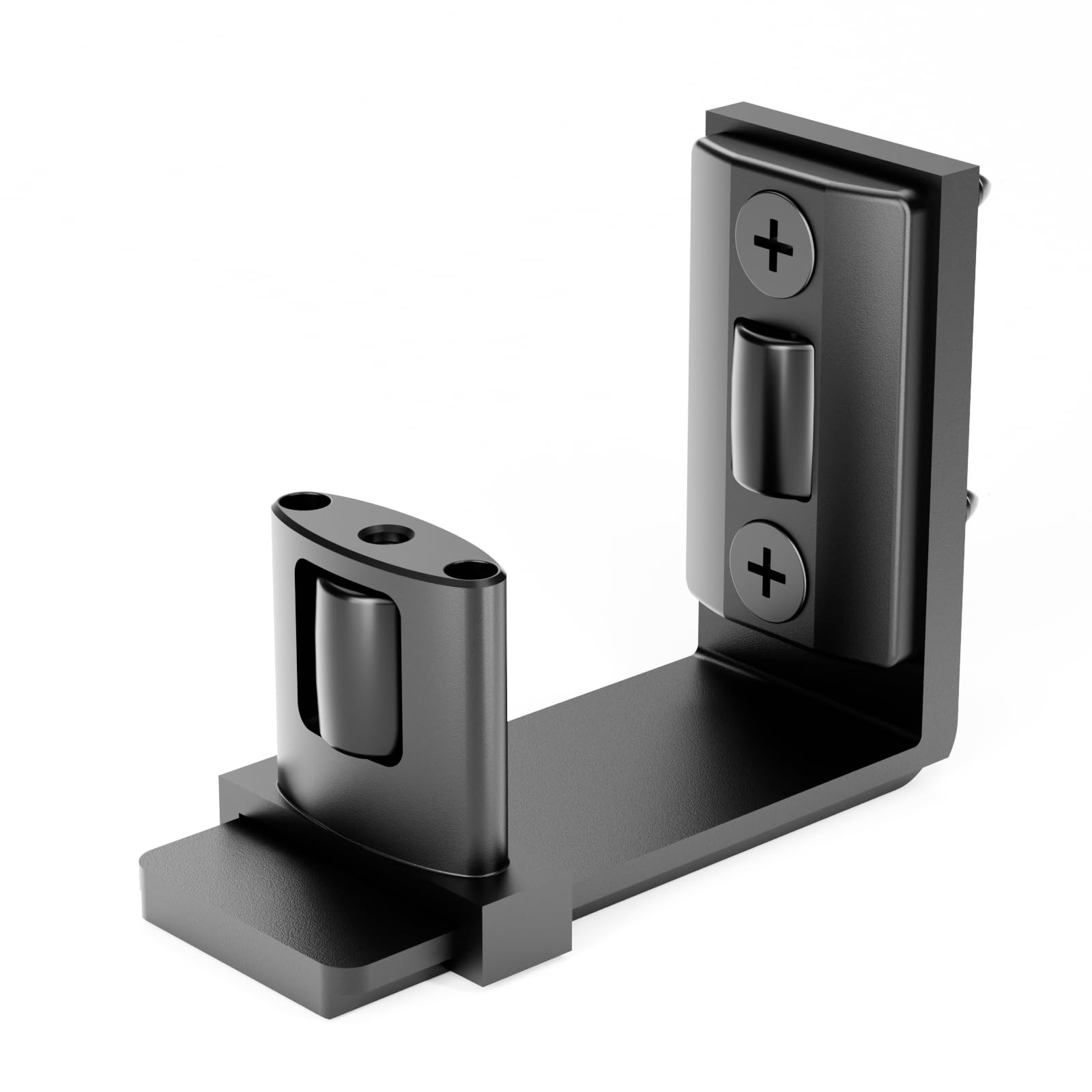FLYVLIEG Sliding Barn Door Bottom Floor Guide,Adjustable U-Shaped Flat Black