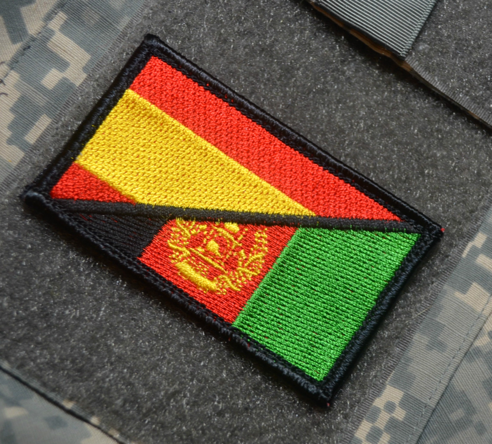 NATO Afghanistan Mission Resolute Support (RSM) Flag Insignia: Spain/Afghanistan