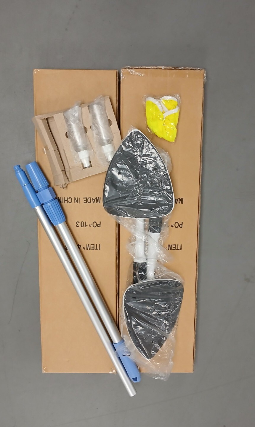 (Lot Of 2) Multiuse Cleaning Kit Extended Rod Handle Extends 80"