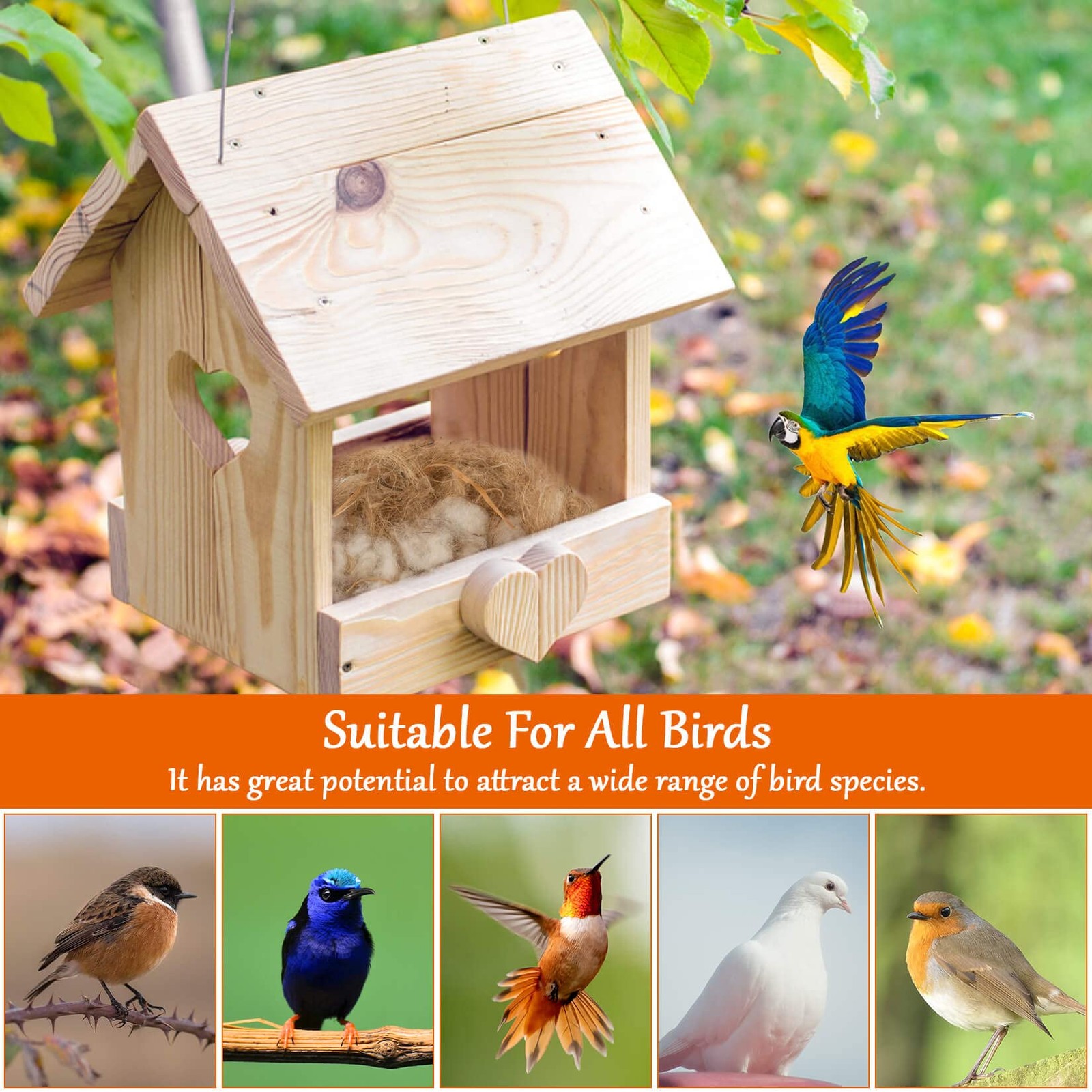 2 Pack Bird Nesting Material - Bird Nests Bedding Hummingbird Nesting Material M
