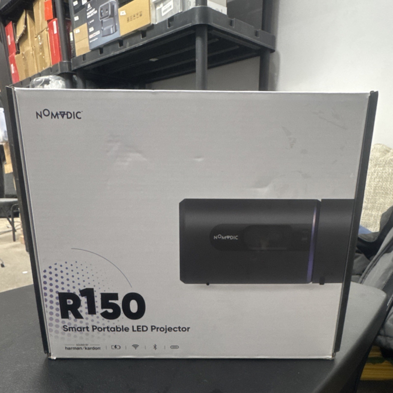 NOMVDIC R150 Smart Portable LED Projector DLP Black 2023 Model MPN R150