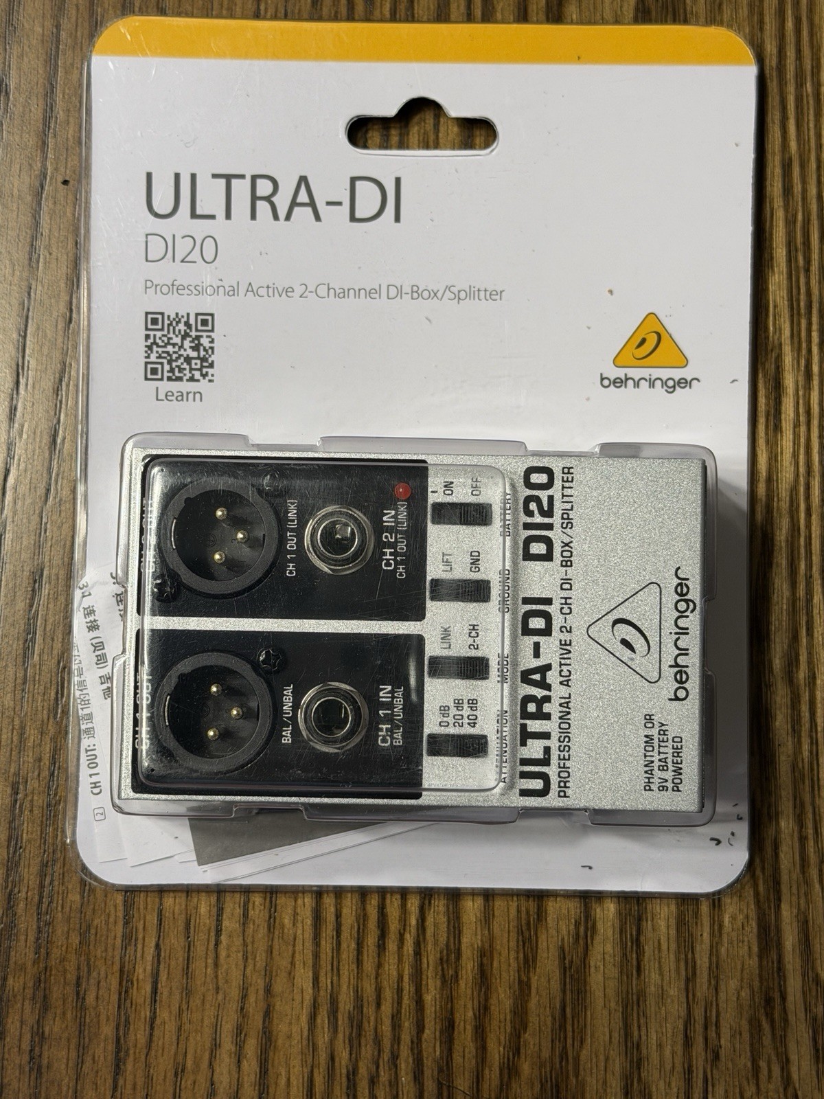 Behringer Ultra-Di Di20 Professional Active 2-Channel Di-Box/Splitter