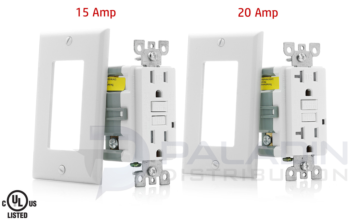 15A / 20A AMP Tamper Resistant GFCI Safety Outlet Receptacle TR UL Listed White