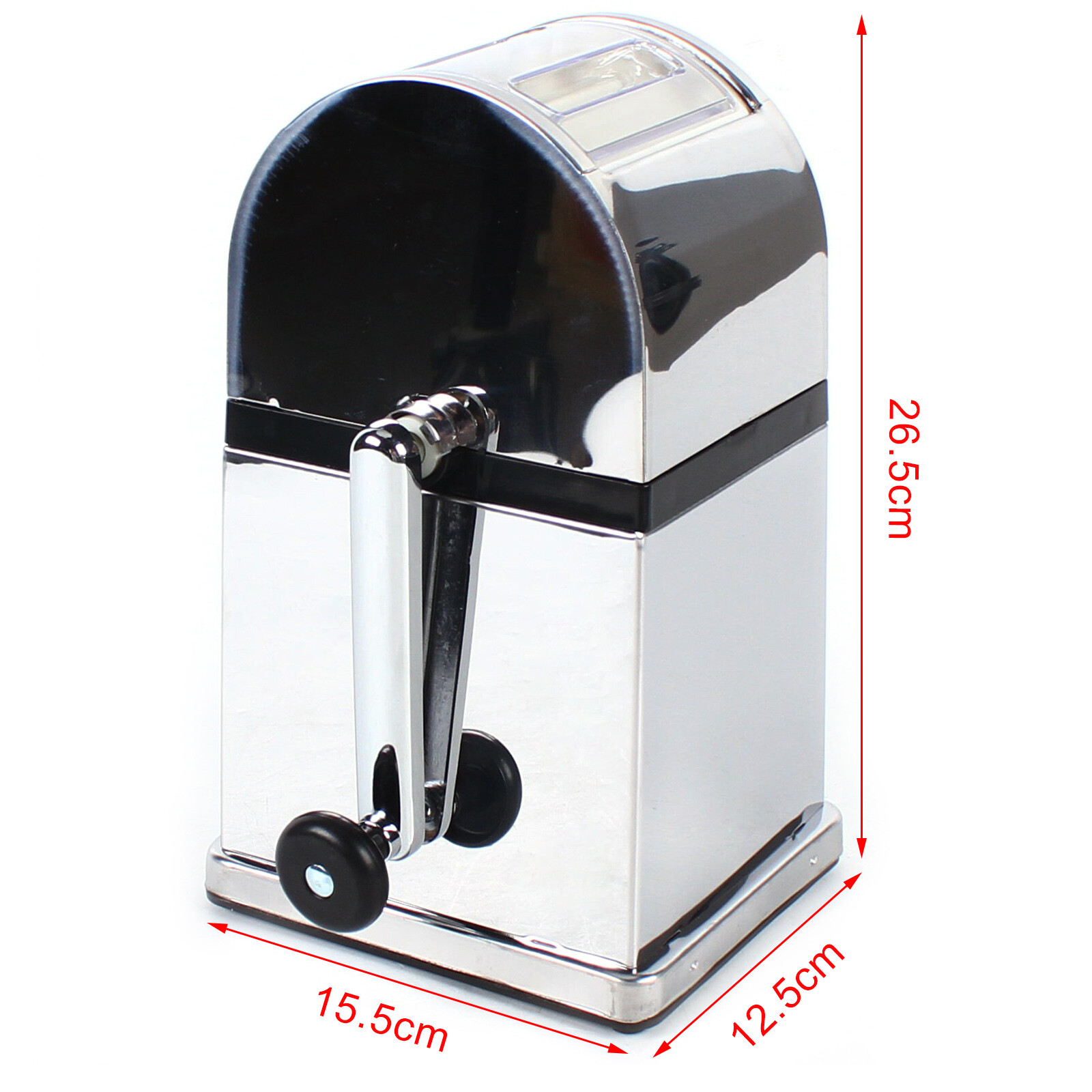 Ice Crusher Machine Durable Crushed Ice Maker Easy Clean 12.5*15.5*26.5cm