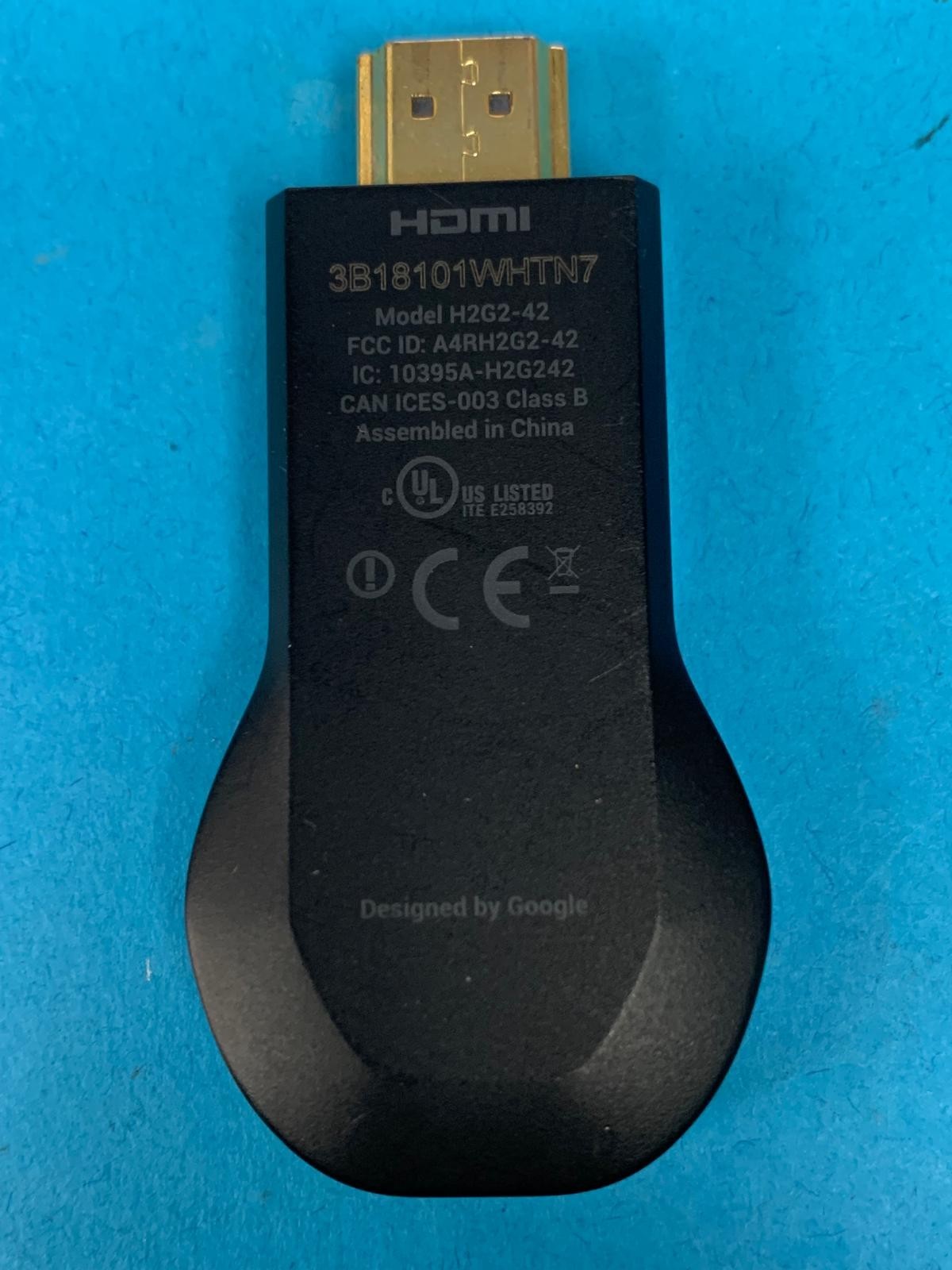 ✨Google Chrome Chromecast Model H2G2-42 HDMI Media Streamer ✨