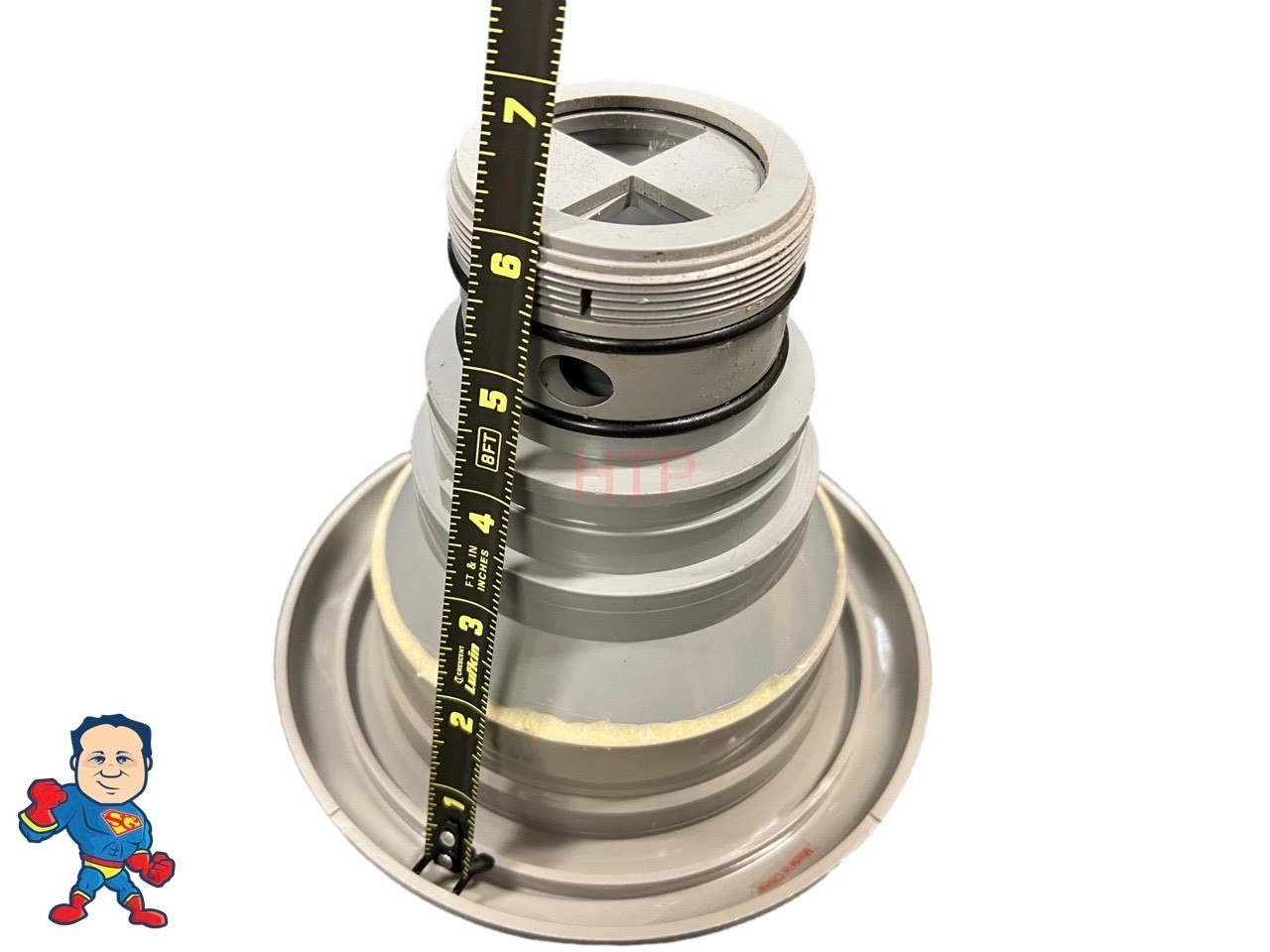 7 3/8" Face Diameter Crossfire Jet Gray Smooth Threaded In the back Master Spa