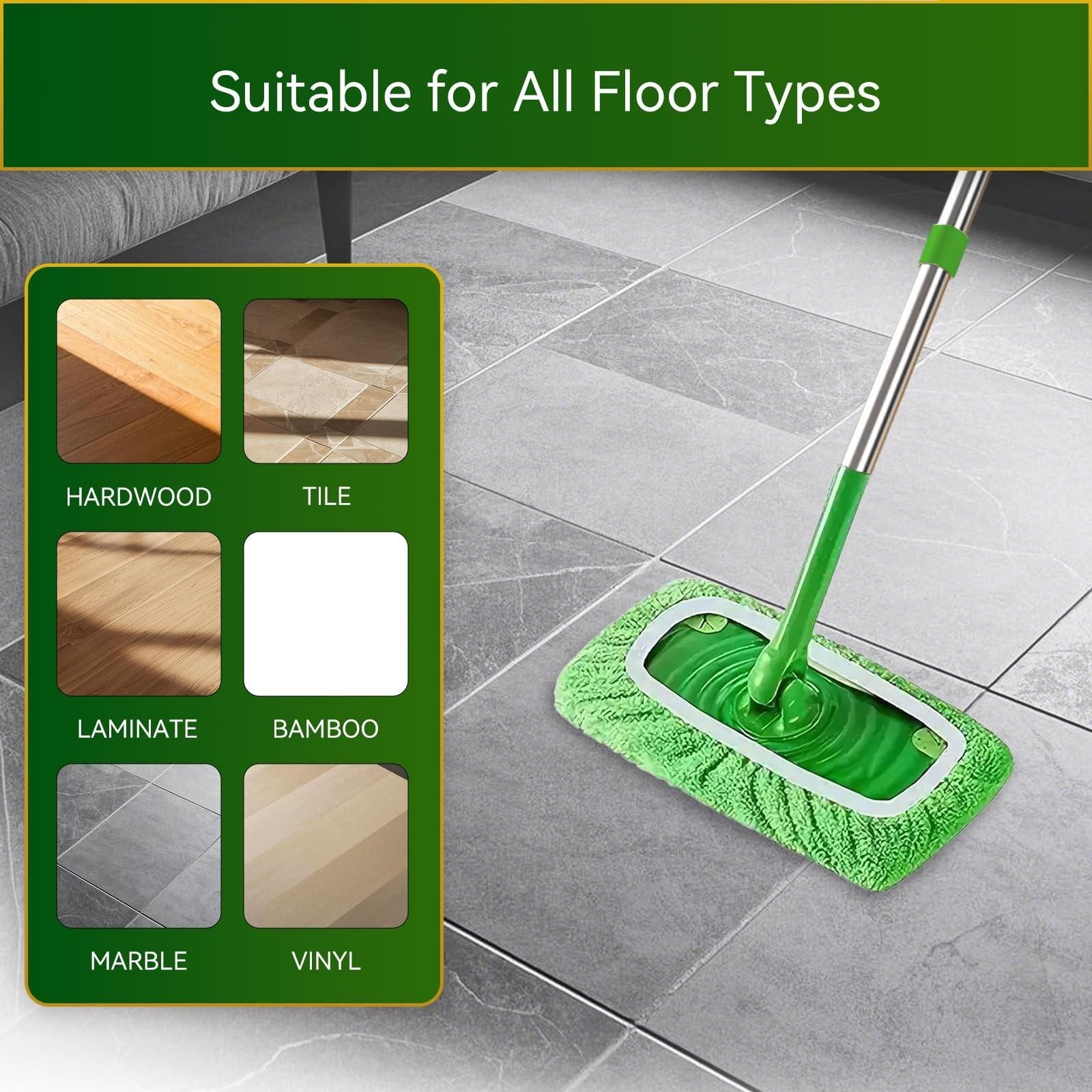 Reusable Microfiber Mop Pads Compatible with Swiffer Sweeper, Washable