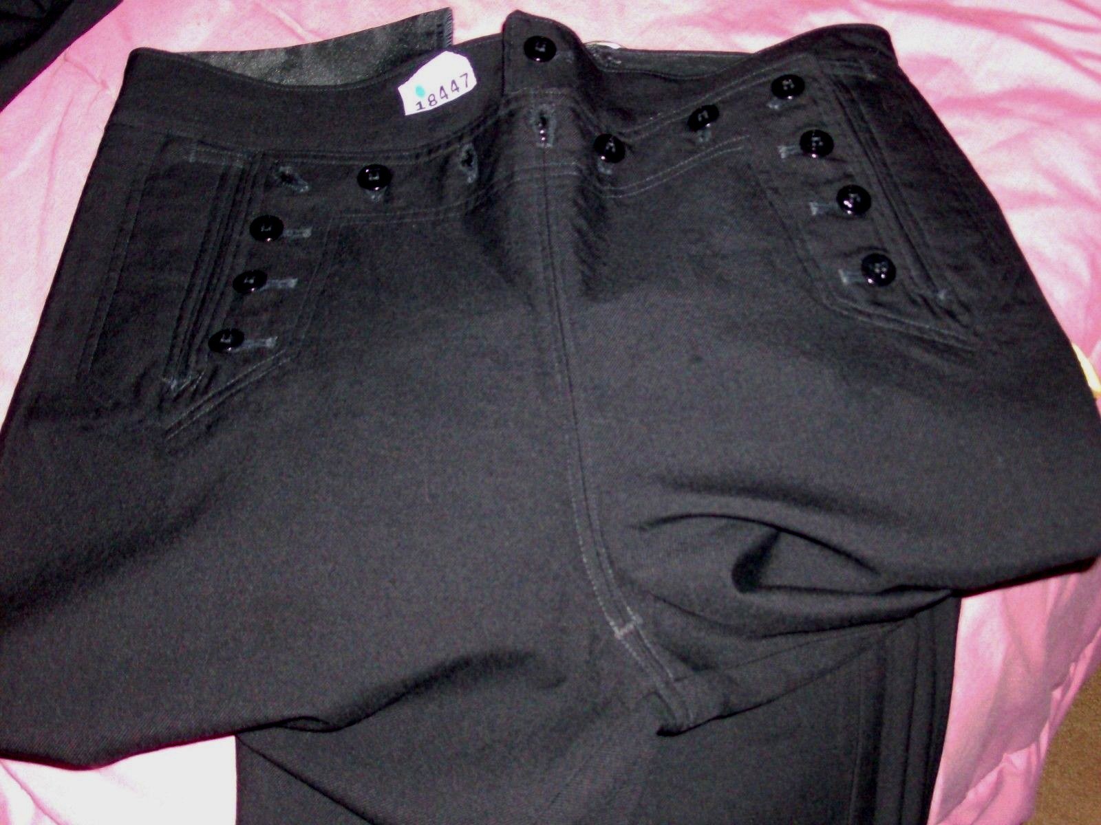 U.S.NAVY MILITARY MEN'S/LADIES SAILOR UNIFORM WOOL 13 Button CRACKER JACK Pants