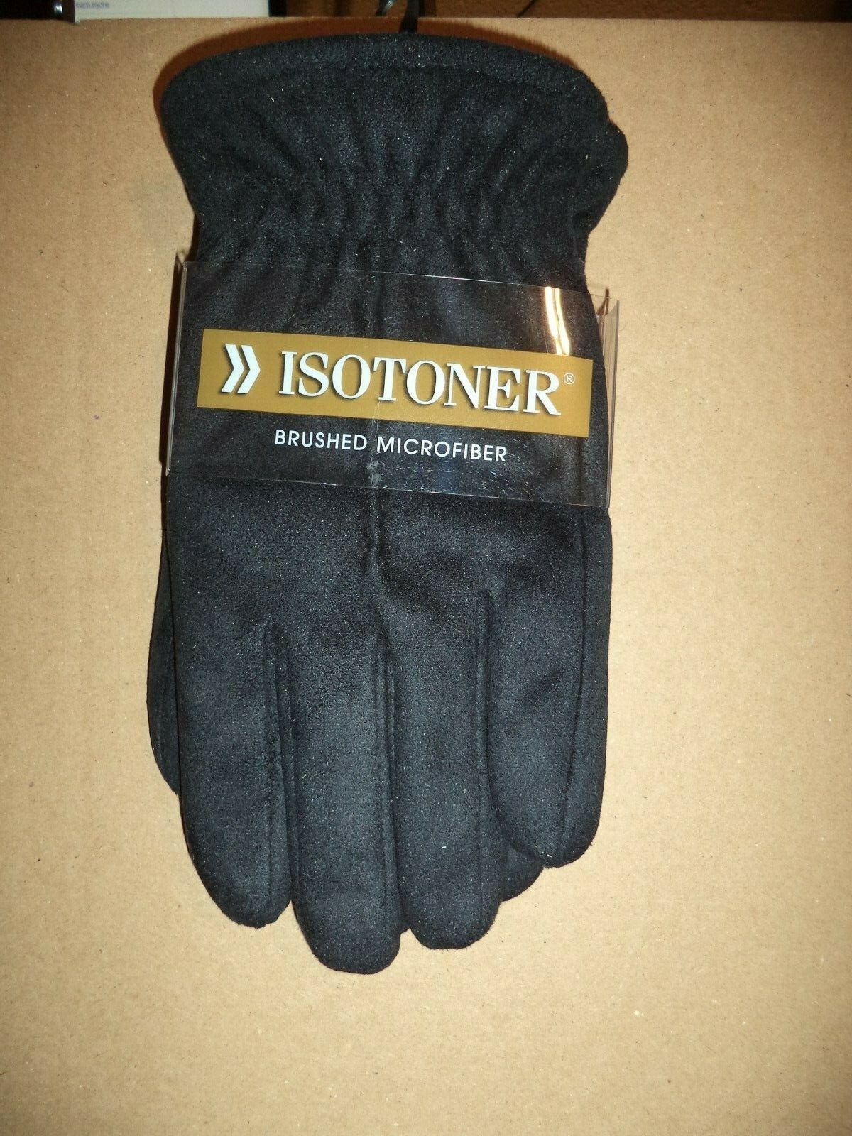 Isotoner Everyday Gloves Brushed Microfiber Warm Winter Men's Size M Medium