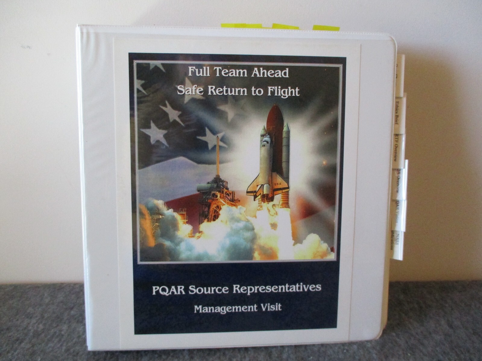 NASA SPACE SHUTTLE COLUMBIA ACCIDENT RETURN TO FLIGHT BINDER -MANAGEMENT MEETING