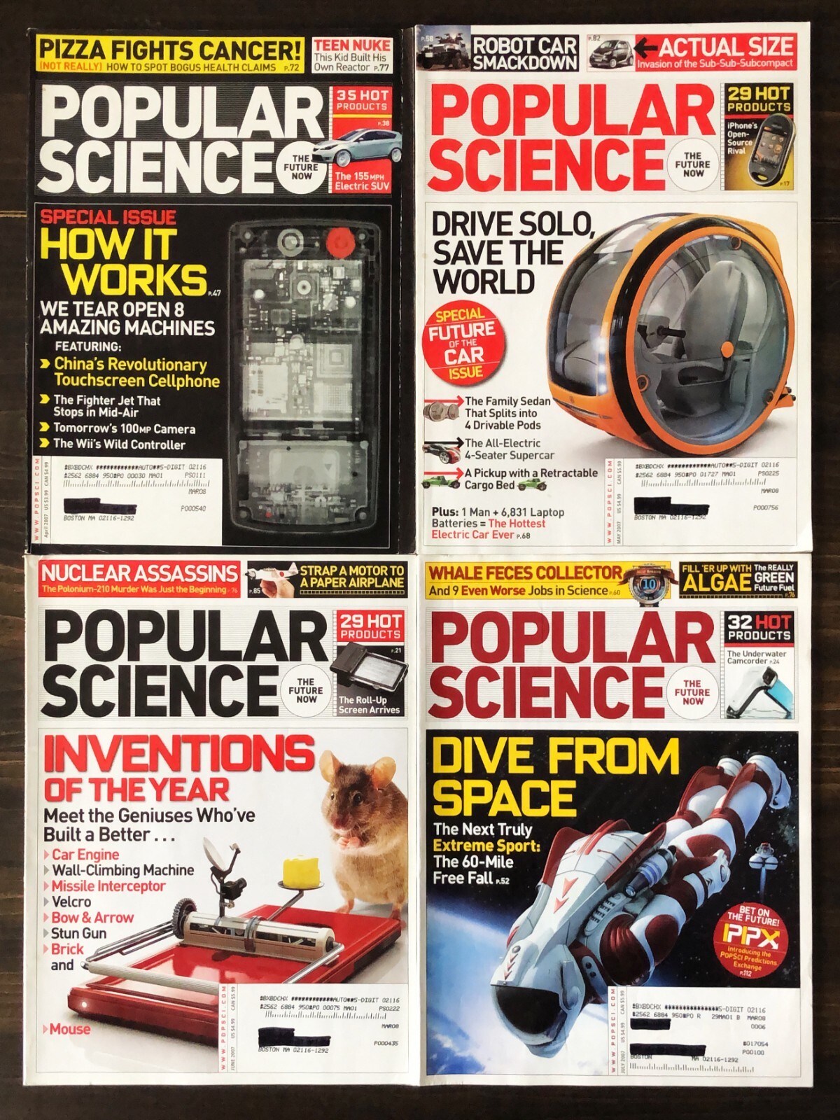 2007 Popular Science, Lot Of 9