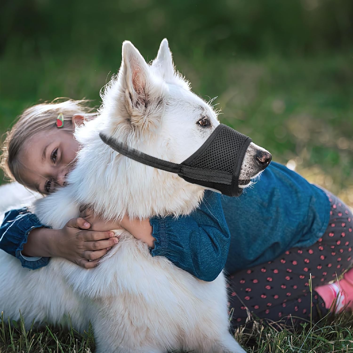 Dog Muzzle Soft Nylon Breathable Adjustable Small Medium Large Pets 4 Colors